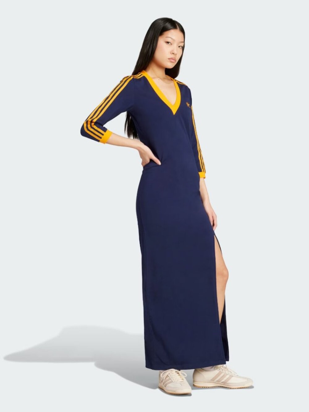 NWT ADIDAS ADICOLOR CLASSICS 3-STRIPES MAXI DRESS  SIZE XL - Picture 4 of 8